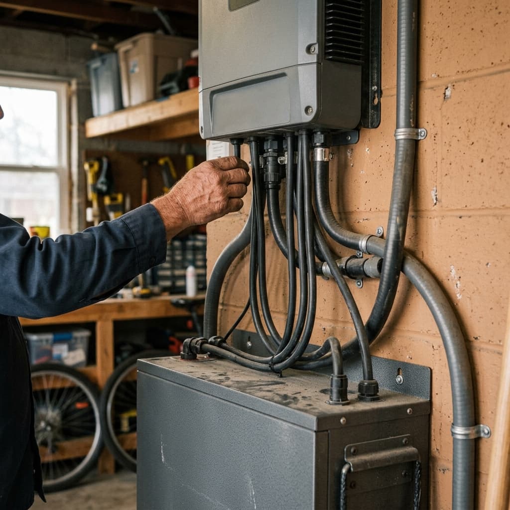 Batería e inversor de una instalación de autoconsumo